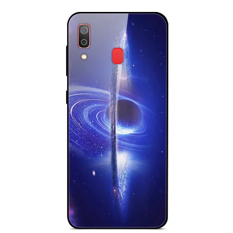 37 B для samsung Galaxy A30 чехол A 30 стеклянный жесткий чехол для телефона s для samsung Galaxy A30 чехол A20 Мягкий Бампер закаленное покрытие 6,4 - Цвет: 37