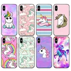 Черный чехол из ТПУ для iphone 5 5s SE 2020 6 6s 7 8 plus X 10 XR XS 11 pro MAX, силиконовый чехол, Радужный Единорог