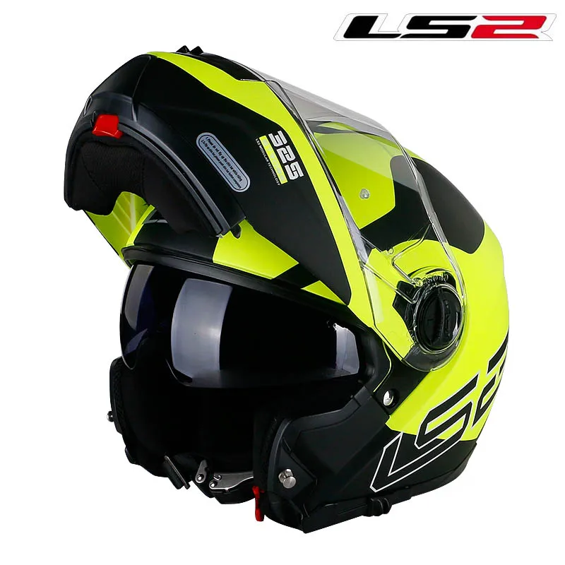 LS2 FF325 стробоскопический флип-ап мотоциклетный шлем модульный CIVIK ZONE capacete LS2 шлем мотоциклетный шлем - Цвет: 13 Matte Green