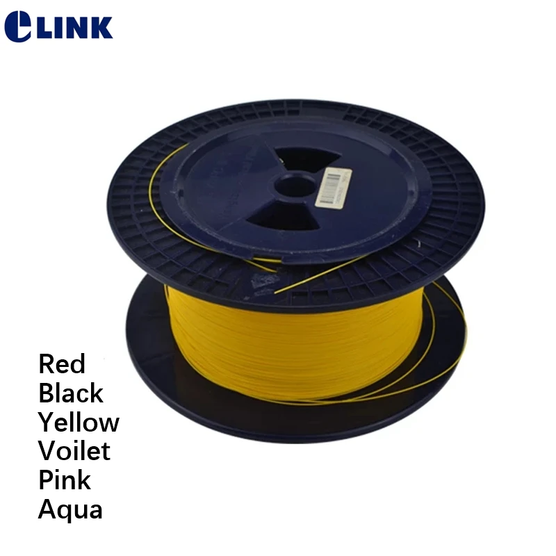 1000mtr 0.9mm tighted glasvezelkabel G652D Singlemode gekleurde kabel rood zwart geel voilet Roze Aqua draad 1km /roll ELINK 1000mtr 0.9mm tighted glasvezelkabel G652D Singlemode gekleurde kabel rood zwart geel voilet Roze Aqua draad 1km /roll ELINK