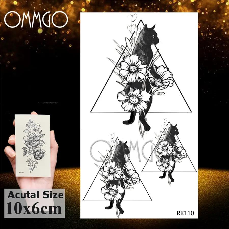 Временные геометрические татуировки OMMGO для женщин наклейки-имитации татуировок