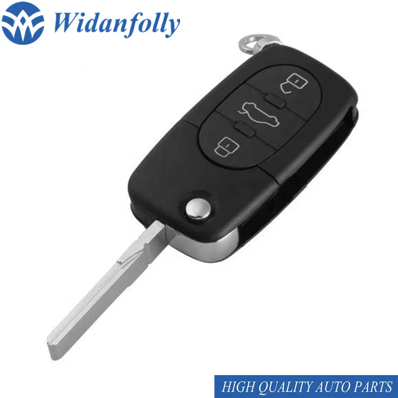 Widanfolly 3 button Folding Flip Remote Key Shell CR1616 Battery Holder HU66 Blade For TT A2 A4 A6 A8 RS4 | Автомобили и