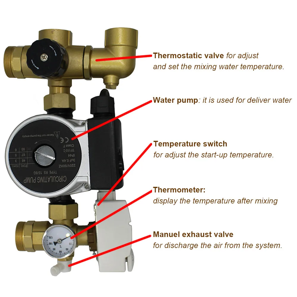 Термостатический насос миксер блендер для водонагрева пола многоуровневый