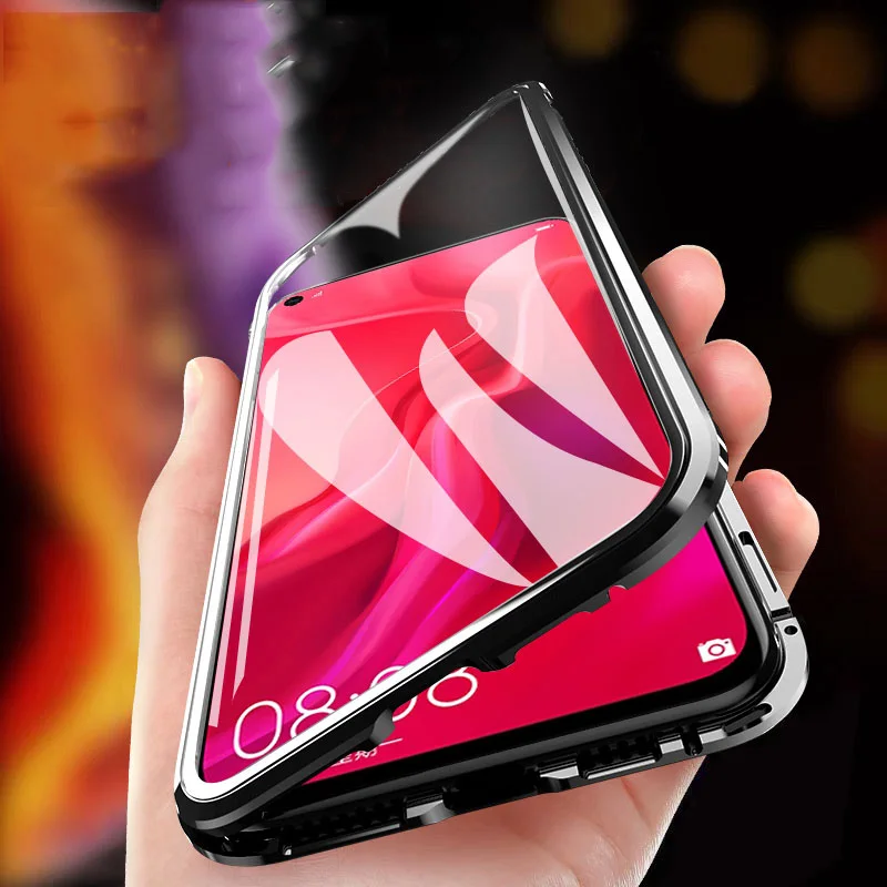 Магнитный адсорбционный металлический чехол для huawei P20 P30 Pro lite Nova 3 4 Y9 Y7 2019 mate 10 20 pro