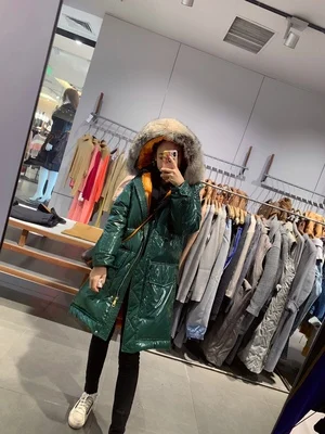 Vangull, новые зимние блестящие куртки, женские парки с капюшоном и хлопковой подкладкой, Повседневная Уличная одежда, тонкое теплое плотное зимнее пальто, парка, верхняя одежда