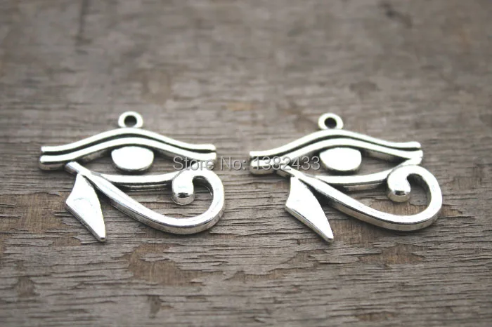 10 шт -- амулеты для глаз, Античные тибетские серебряные египетские амулеты для глаз Гора, подвески 31x26мм
