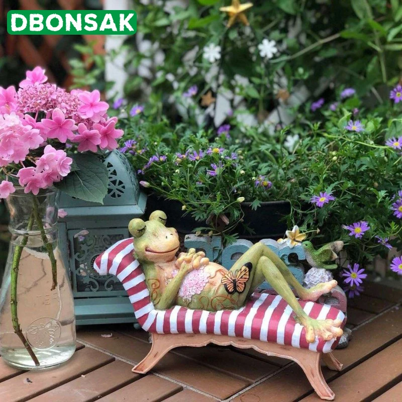 Украшение в виде лягушки из смолы, садовая скульптура в виде лягушки, скульптура в виде животных, домашний офис, украшение для сада, двора, садовый орнамент
