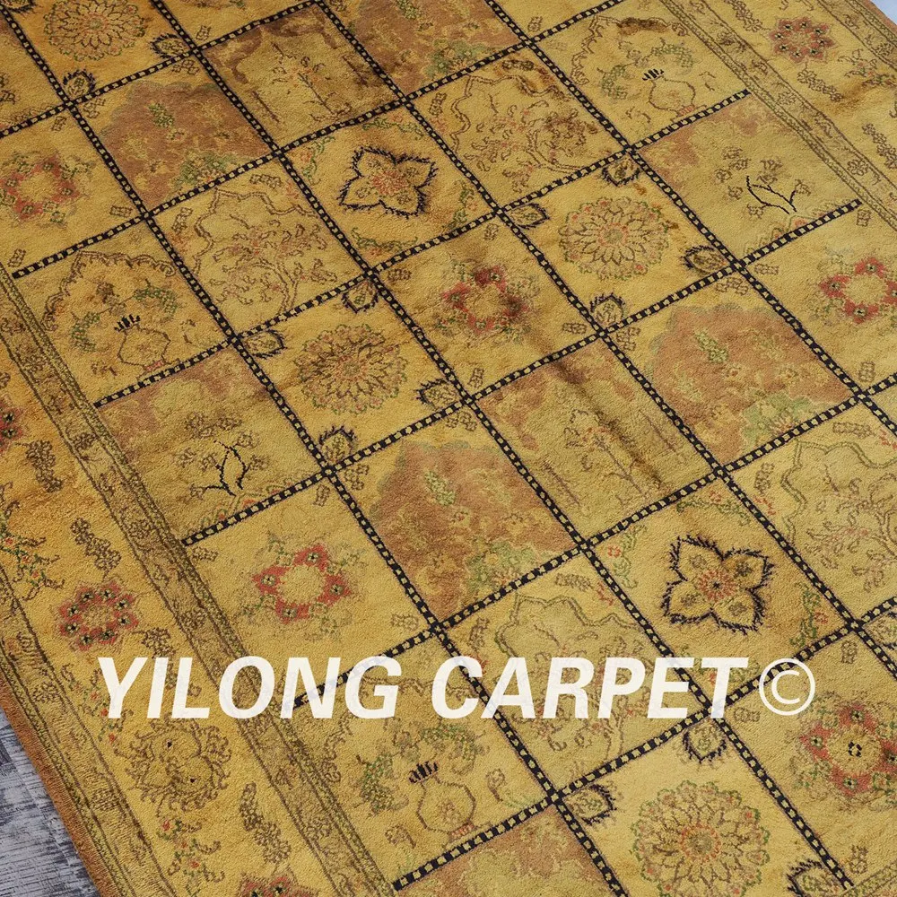 YILONG 4 'x 6' Шелковый коврик Тебриз ручной работы выгодный античный персидский