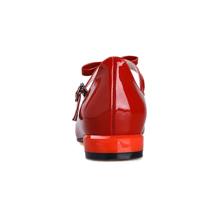 Т-Ремень Мэри Джейн Обувь Лакированная Кожа Острым Носом Пряжки Ремня женская С