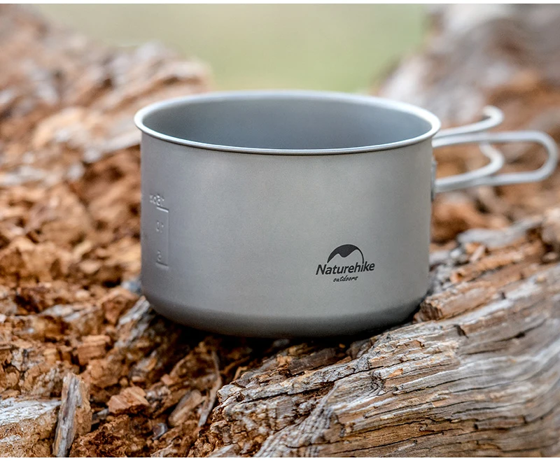 Naturehike титановая висячая чашка для горшка со складной ручкой для походов на открытом воздухе столовая посуда 800 мл 1250 мл