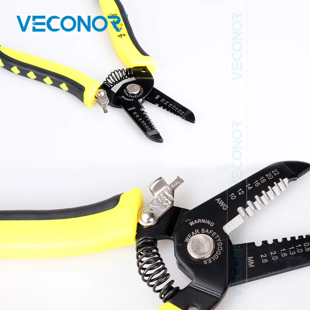 10-22 AWG Copper Cable Hardened Steel Wire Stripper Plier