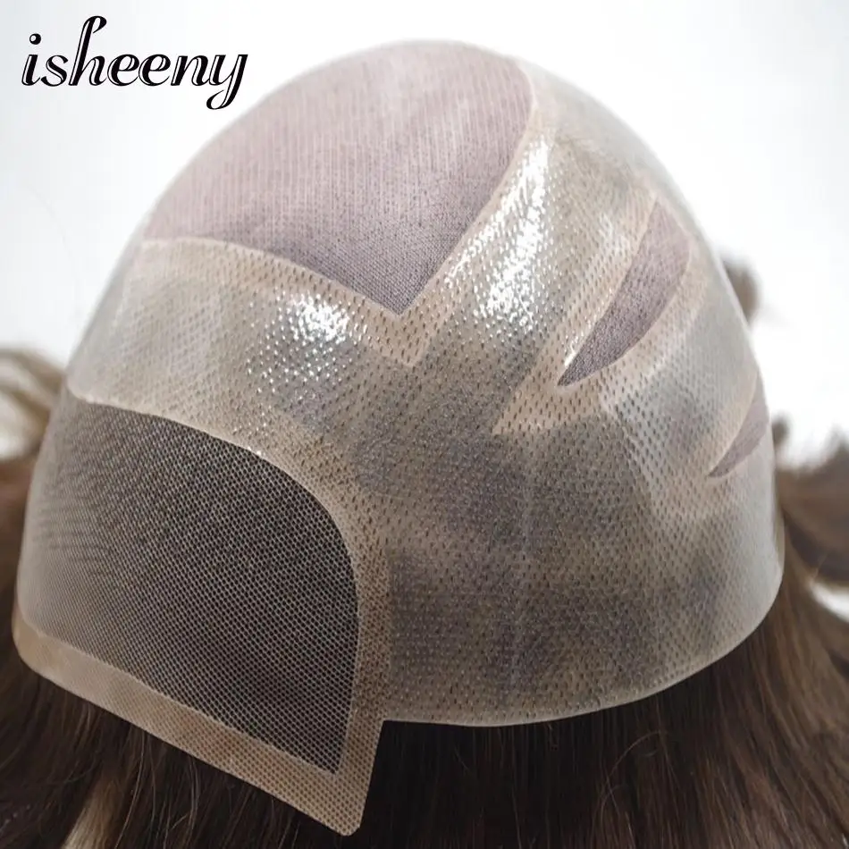Isheeny 120% моно для мужчин s парик 1B#2# индийский Remy человеческие волосы с натуральным Hailine дышащий моно чистая накладка из искусственных волос для мужчин Искусственные парики - Парик Цвет: 2 #