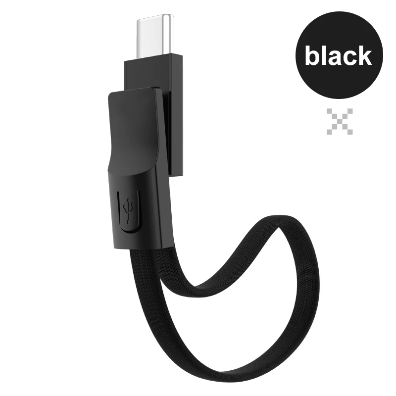 2.4A usb зарядный кабель для samsung Galaxy Портативный Micro usb type C Синхронизация данных зарядное устройство мобильный кабель для зарядки телефона для Xiaomi LG - Цвет: Черный