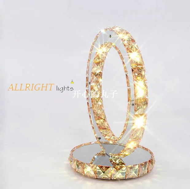 

European Style Crystal Lamp Bedroom Bed Warm and Romantic Le