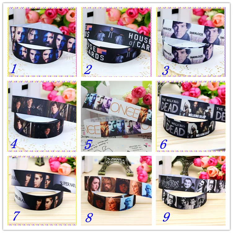 Вечерние ленты для волос 7/8 '' с принтом из фильмов OEM 22 мм|decor| |