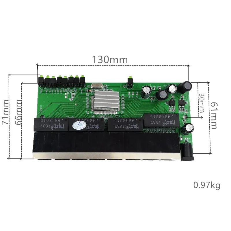 Новая модель модуля коммутатора OEM с 8 портами Gigabit Настольный модуль Ethernet RJ45 10/100