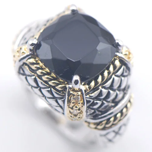 

Black Onyx Women 925 Sterling Silver Ring F559 Size 6 7 8 9 10