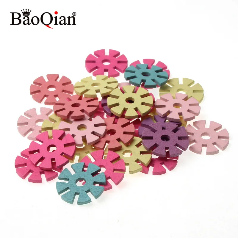 100 шт. детский деревянный пазл снежинки 30 мм | Дом и сад