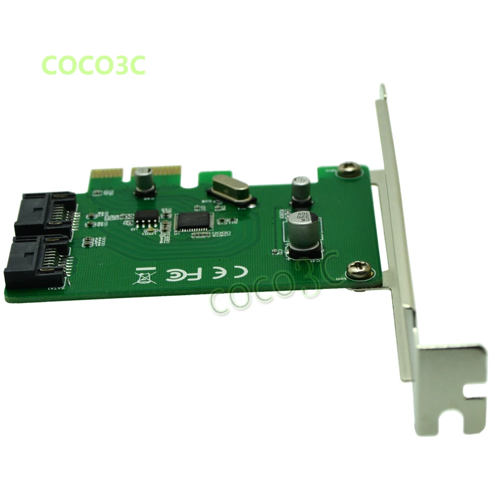 Внутренний 2 порта SATA 6 Гбит/с PCI Express контроллер карта с низкопрофильным