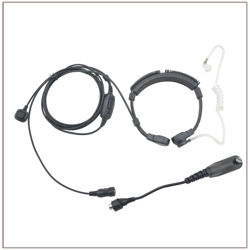 Средней мощности горловой микрофон с PTT и пальчиком (Double PTT) для Motorola APX6000 DP4801 DP3600
