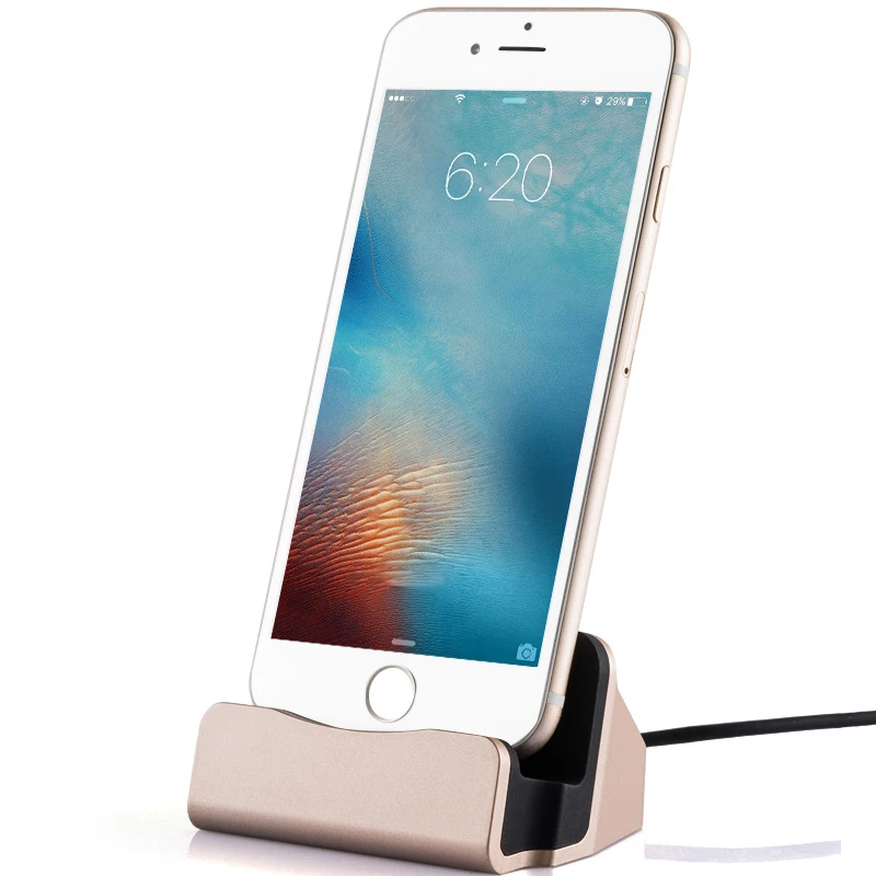 Mobile Phone Chargers For iPhone Android V8 Type-C Stand Aluminium Alloy Desk Holder Charging | Мобильные телефоны и