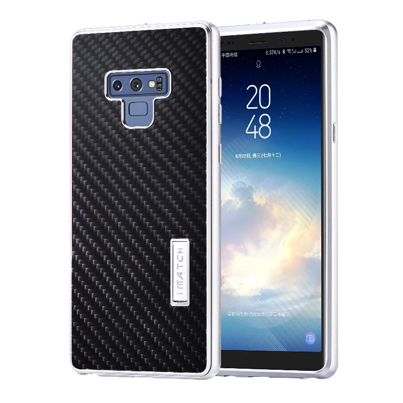 Для samsung Galaxy Note 9 чехол Роскошный металлический алюминиевый бампер крышка из углеродного волокна Защитные чехлы для samsung Galaxy Note 8 чехол