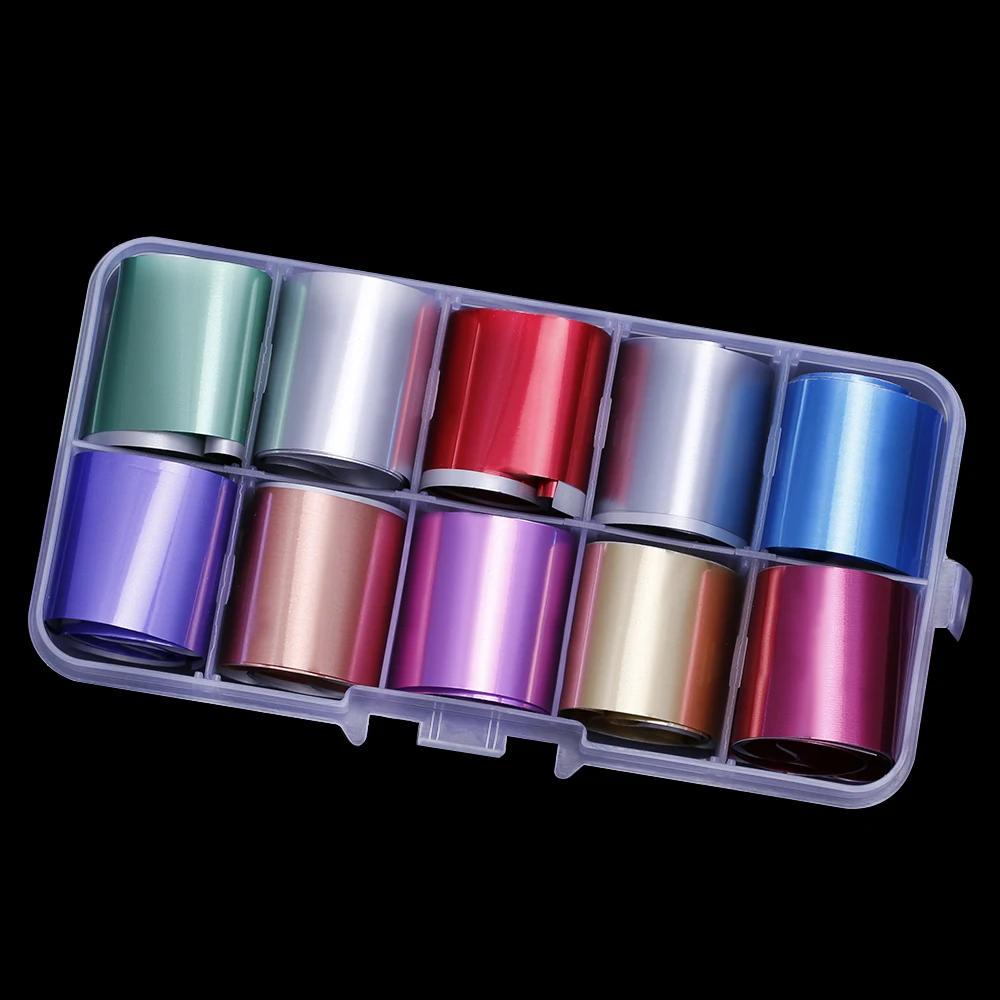 1 коробка металлическая фольга для ногтей розовый золотой серебряный ноготь