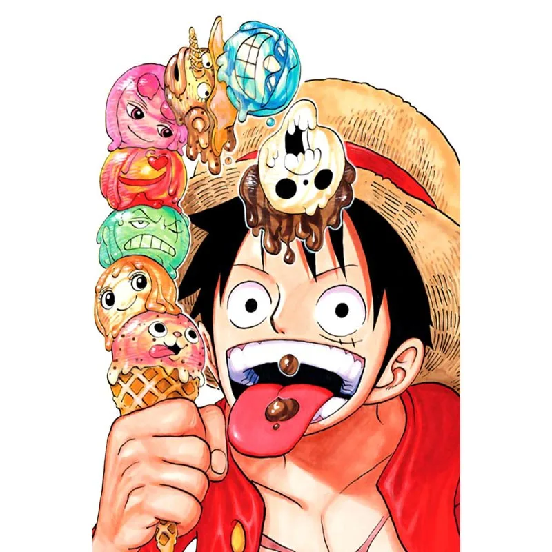 

Nice Custom One piece Luffy Poster Home Decor Cloth Fabric Posters Best Gift Canvas Posters 20X30cm,27X40cm,30X45cm
