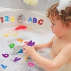 Детские Стикеры из пенопласта, 26 букв + 10 цифр, детские наклейки на воду для ванны, плавающие детские игрушки для душа