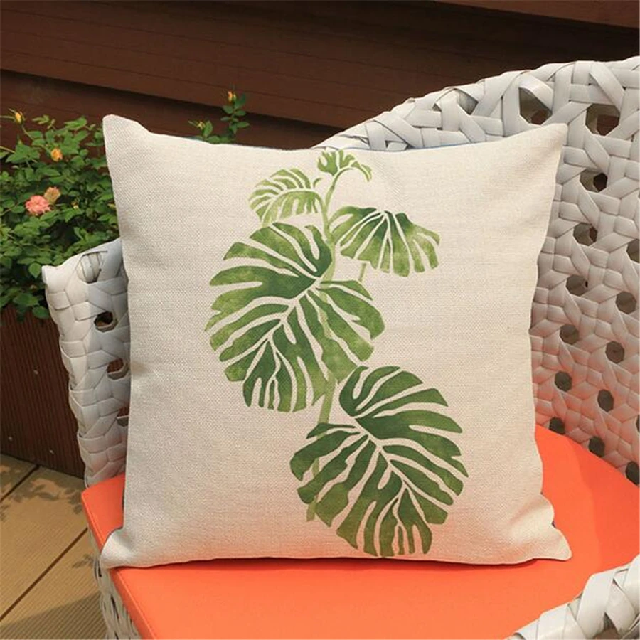 Monstera листья пальмы тропические растения декоративные Бархатные чехлы для