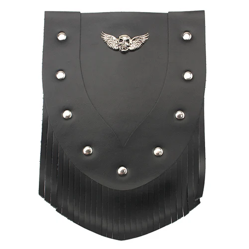 

Мотоциклетные Брызговики, кожаные передние крылья с кисточками и черепом для Harley Sportster 883 1200 XL Softail Dyna FXD Universal