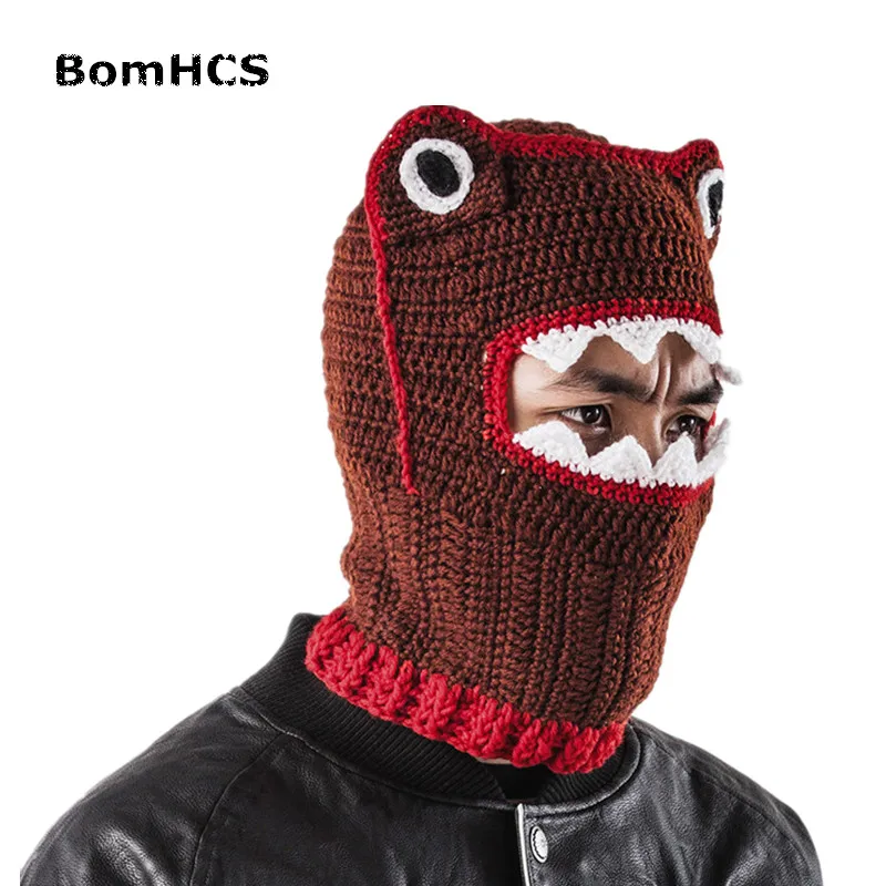 BomHCS забавная шапка с животными Лыжная маска ручной работы вязаная мужская зимняя