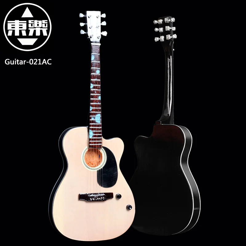

Wooden Handcrafted Miniature Guitar Model guitar-021AC Guitar Display with Case and Stand (Not Actual Guitar! for Display Only!)