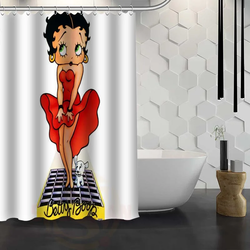 Занавеска для душа Betty Boop с рисунком занавеска ткань ванной комнаты декор