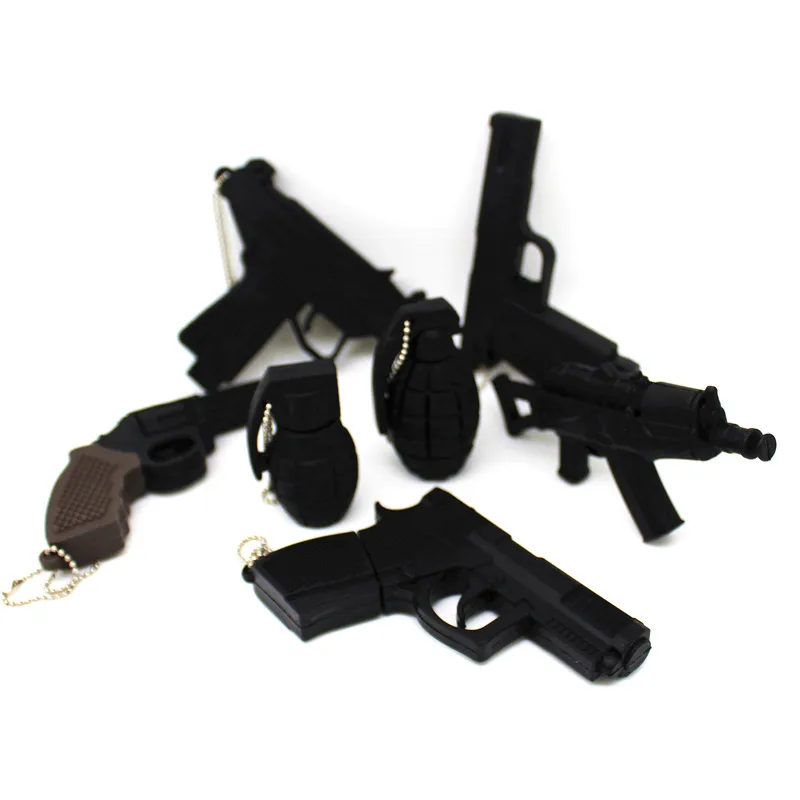 Мультяшная модель пистолета ручной флэш-накопитель с гранатами USB 4 ГБ 8 16 32 64 2 0
