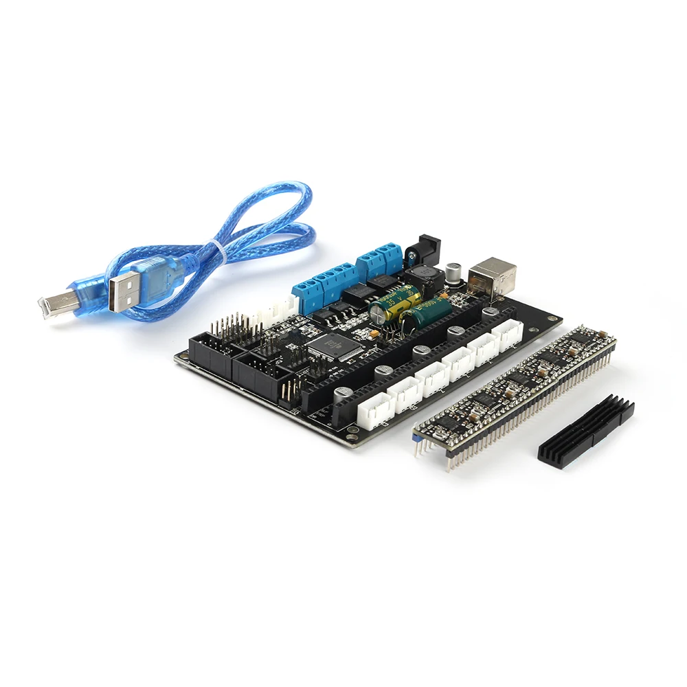 TriGorilla материнская плата совместима Mega2560 и RAMPS1.4 интегрированная плата контроллера+ 5 шт. A4988 Драйвер для Kossel Prusa i3 CNC