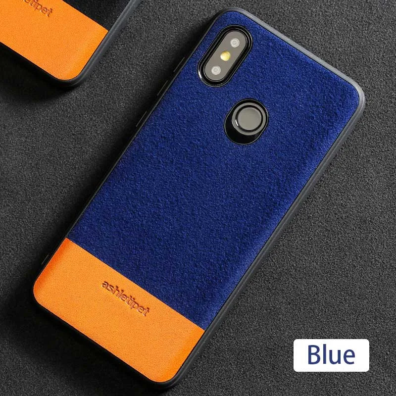 Blue Чехол для телефона из натуральной кожи для Xiaomi mi 8 8SE 8Explorer 6 mi x 2s A2 чехол из воловьей кожи и замши - Цвет: Blue