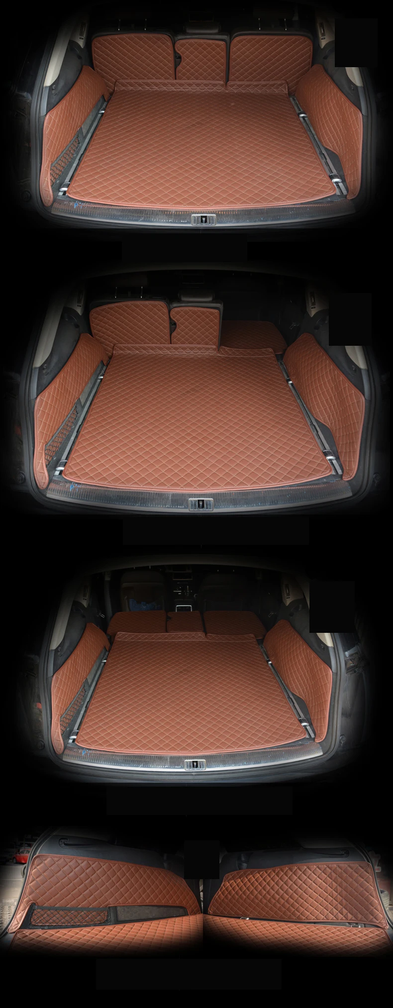 Волокна кожи багажник автомобиля коврик для audi Q7 2008 2009 2010 2011 2012 2013 rs q7 автомобильные аксессуары