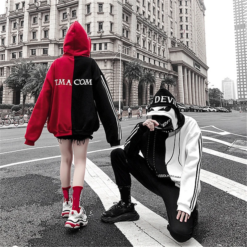 Негабаритных Японская уличная одежда толстовки для мужчин Harajuku с длинным рукавом Крутая толстовка