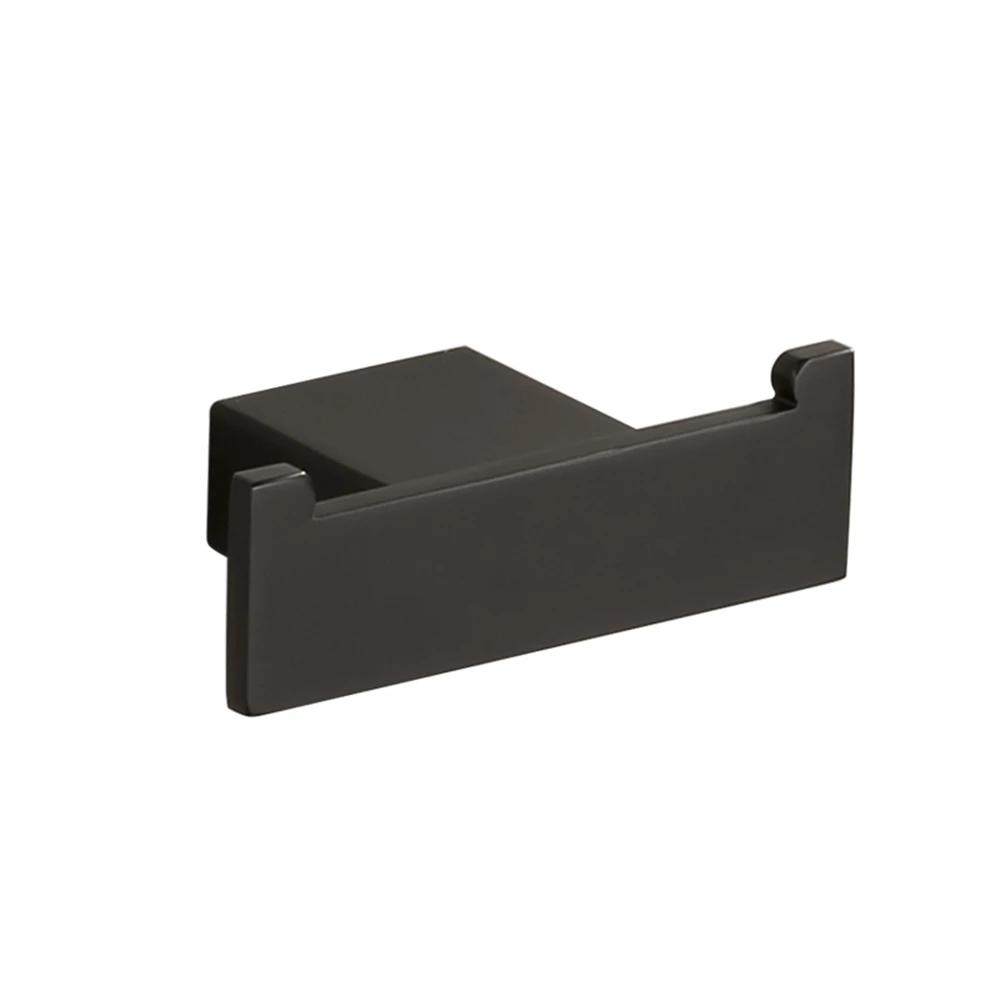 Robe Hook Новинка, SUS 304, нержавеющая сталь, аксессуары для ванной комнаты, набор, Черный Матовый держатель для бумаги, держатель для зубной щетки, держатель для полотенец, аксессуары для ванной комнаты - Цвет: Robe Hook