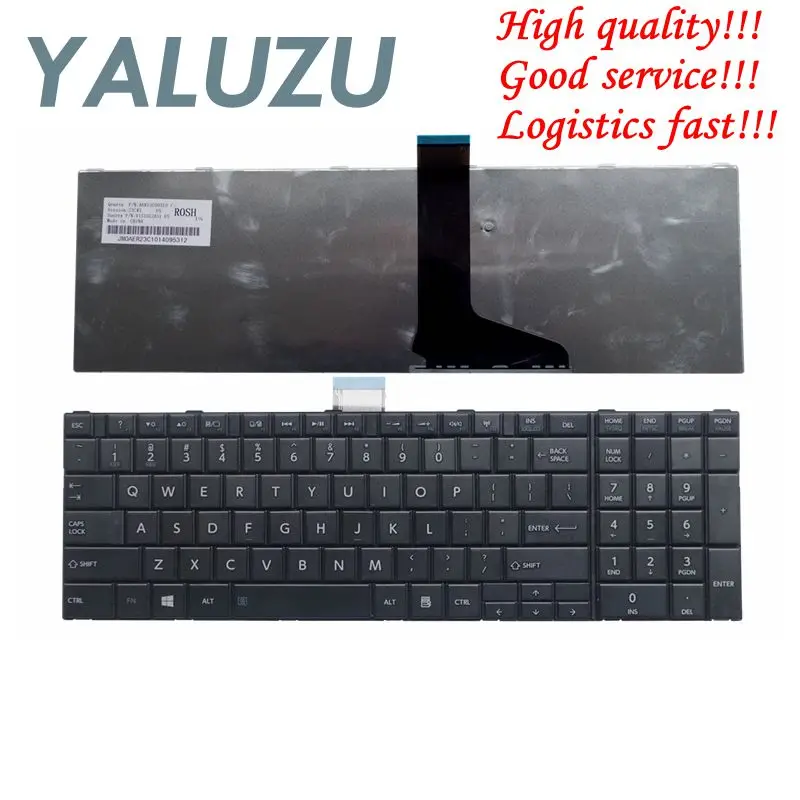 YALUZU US клавиатура для Toshiba для спутника C850 C850D C855 C855D L850 L850D L855 L855D L870 L870D US черная клавиатура для ноутбука