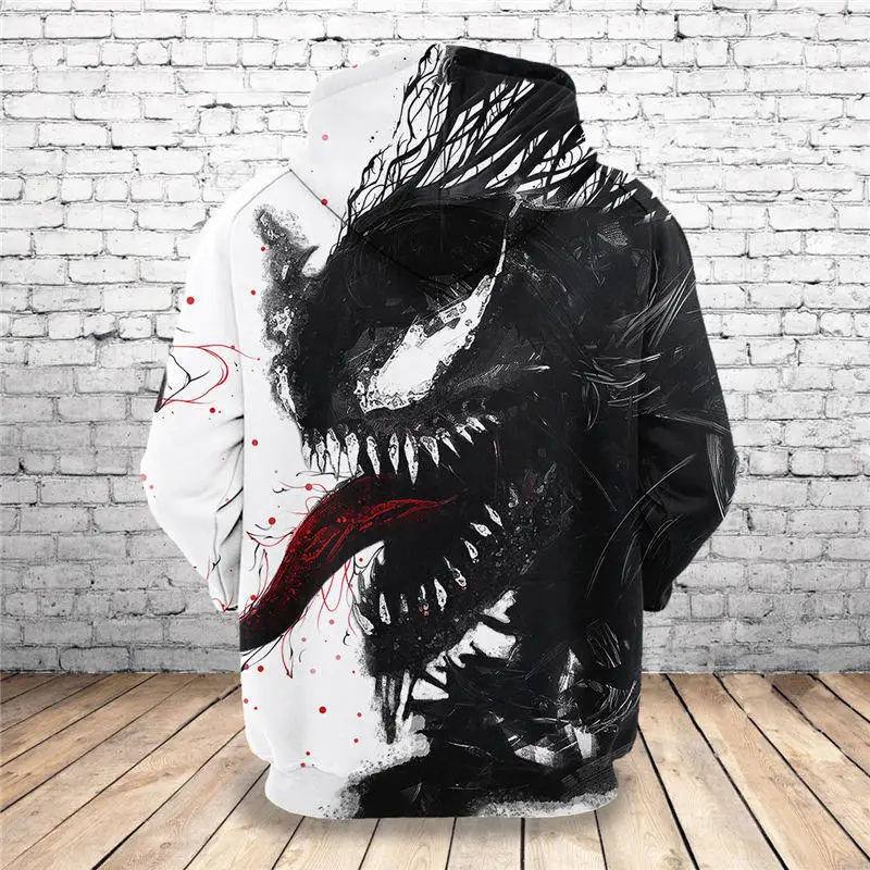 Горячая новинка Толстовка индивидуальный дизайн Venom 3D толстовки с принтом уникальные пуловеры топы мужская одежда Прямая поставка F76