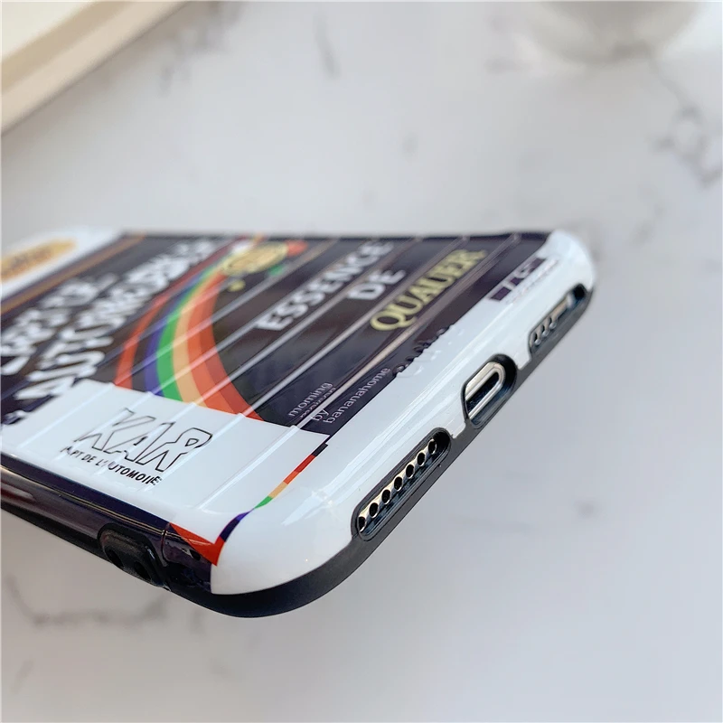 Милый чехол для мобильного телефона с радужным смайликом Apple iPhone 6 6s 7 8 Plus X защитой