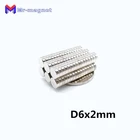 Магнит d6x2 мм, 100 шт., суперсильный магнит N35 6x2 мм 6x2 мм, 6x2 мм, маленькие магниты на холодильник D6 * 2 мм 6*2 мм, горячая Распродажа шт.