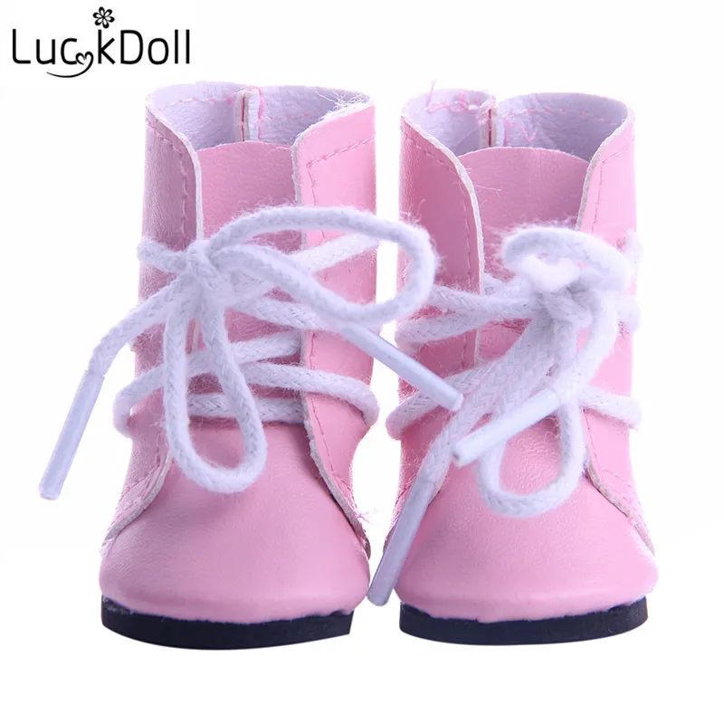 Платье принцессы LUCKDOLL + очки кожаные ботинки подходящие для 14 5 американские