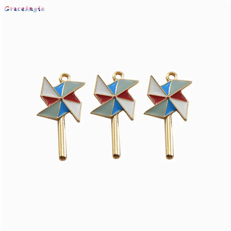 8 шт. подвеска в виде ветряной мельницы|pendant diy|handmade metalenamel diy |