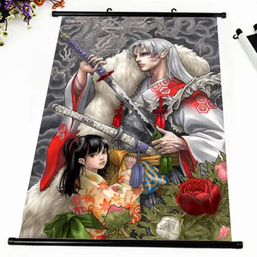Аниме постер Inuyasha Sesshoumaru Сексуальная настенная прокрутка печатная картина