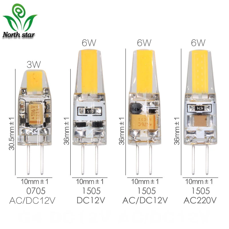 Светодиодная лампа с регулируемой яркостью G4 G9 AC DC 12V 220V 3W 6W 9W COB Mini 360 Угол луча