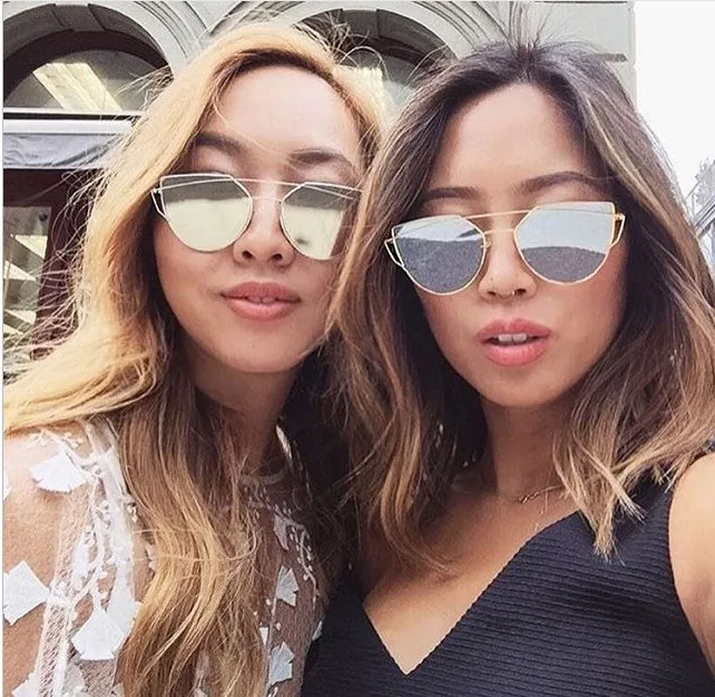 Женские зеркальные солнцезащитные очки кошачий глаз N38|brand sun glasses|designer glassessun glasses |