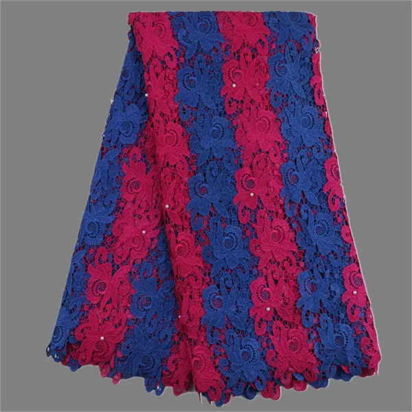 Отличные Полиэстер Африканский гипюр кружевной ткани Французский